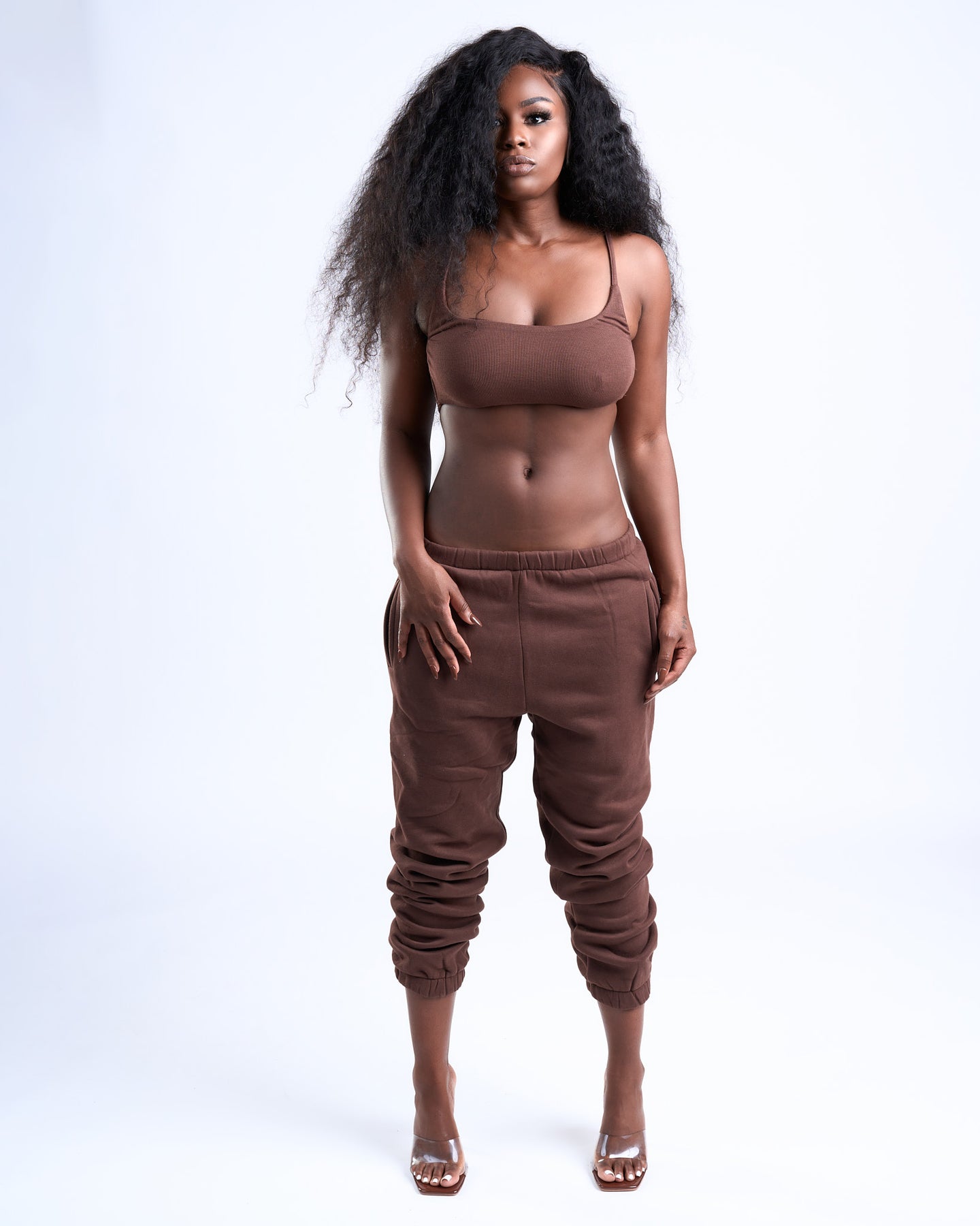 The Basic Sweats Set - Brown